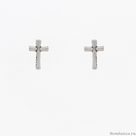 Серьги Tucco, The cross, в форме креста, TC-TMPE74 серебристый