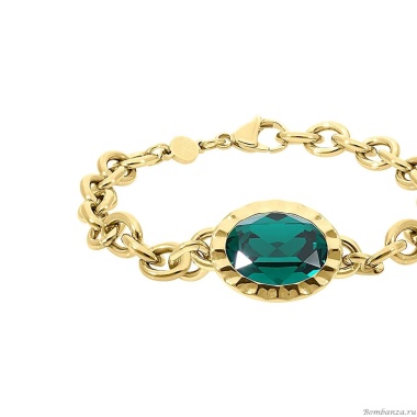 Браслет Qudo, TIVOLA UNICA big (G/P) Emerald, 189549 Браслет Qudo, TIVOLA UNICA big (G/P) Emerald, 189549