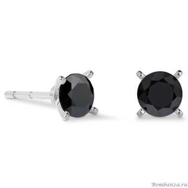 Серьги Coeur de Lion, Black-Silver, 0207/21-1317 Серьги Coeur de Lion, Black-Silver, 0207/21-1317