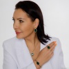 Серьги Qudo, TIVOLA UNICA big (G/P) Emerald 2,65cm, 332049 Серьги Qudo, TIVOLA UNICA big (G/P) Emerald 2,65cm, 332049