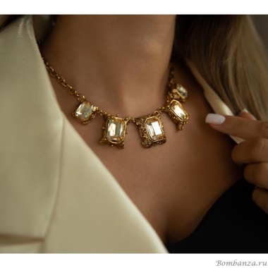 Колье Celeste G, с кристаллами Swarovski, CS25.1-1571 янтарный