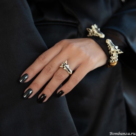 Кольцо Polina Firenze, незамкнутое, жираф с эмалью, PF25.2-AN2510 бежевый