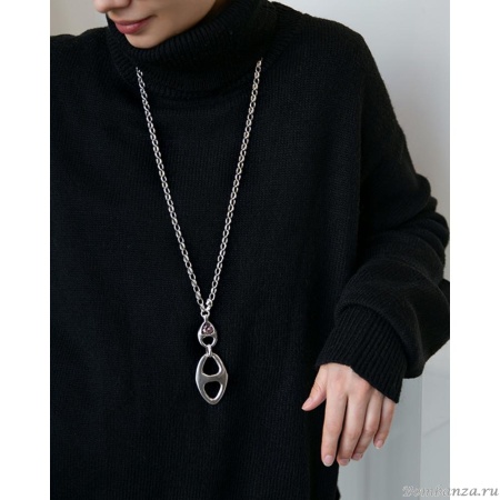 Колье Ciclon, Genesis, с кристаллом, CN-251811 серый