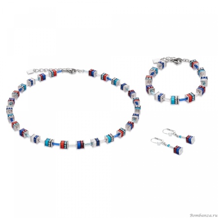 Колье Coeur de Lion, Blue-Red, 4409/10-0703