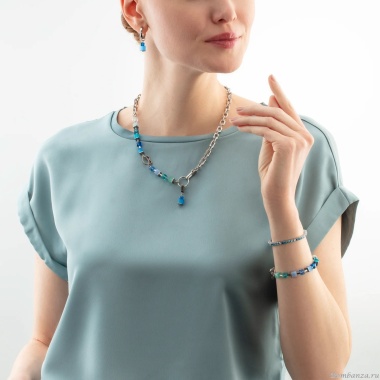 Колье Coeur de Lion, Blue-Turquoise, 4712/10-0706 Колье Coeur de Lion, Blue-Turquoise, 4712/10-0706