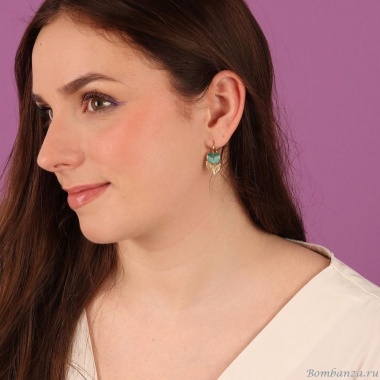 Серьги TARATATA, Crocus, асимметричные,цветная смола,микрошарики, TT-H24-02753-20M золотистый Серьги TARATATA, Crocus, асимметричные,цветная смола,микрошарики, TT-H24-02753-20M золотистый