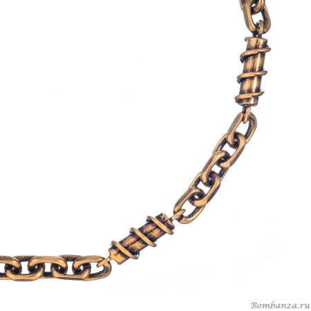 Колье Thot Gioielli, со звеньями разных форм, TG25.1-CLV05 золотистый