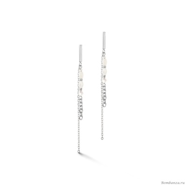Серьги Coeur de Lion, White-Silver, 6005/21-1417 Серьги Coeur de Lion, White-Silver, 6005/21-1417