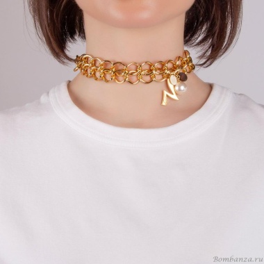 Чокер Nuance, цепь с подвесками, NFN-21.04-010 золотистый