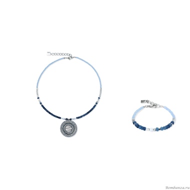 Колье Coeur de Lion, Blue-Silver, 2036/10-0717 Колье Coeur de Lion, Blue-Silver, 2036/10-0717