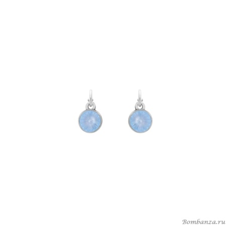 Серьги VIDDA, Lily, полукольца с кристаллом Swarovski, VD25.1-02088 голубой