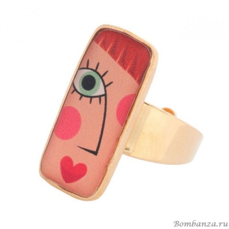 Кольцо Taratata, Regard, разъемное, с цветной смолой, TT-T21-07413-20M (розовый)