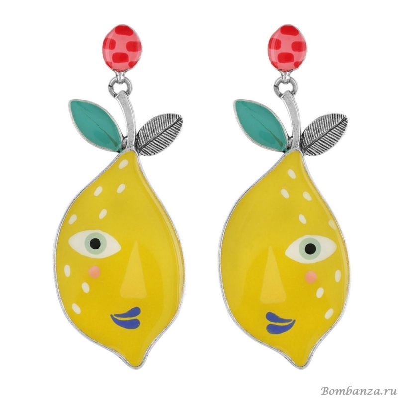 Серьги TARATATA, Smoothie, с цветной эмалью и смолой, TT-E23-04965-10Y желтый