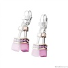 Серьги Coeur de Lion GeoCUBE®, Light Rose, 4016/20-1920