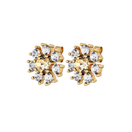 Серьги Dyrberg Kern, AUDE SG GOLDEN / CRYSTAL, 430070