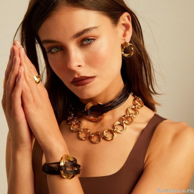 Колье VIDDA, Impact, металл, VD23.2-01829 золотистый