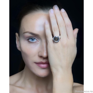 Кольцо Tra-la-ra, Tuareg, разъемное, с кристаллом, TLR25-252P302 серый