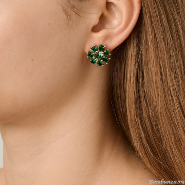 Серьги Dyrberg Kern, AUDE SG EMERALD GREEN, 450098 Серьги Dyrberg Kern, AUDE SG EMERALD GREEN, 450098