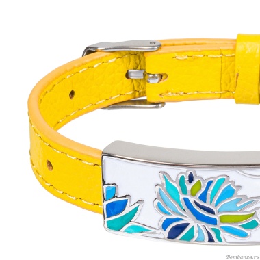 Браслет Fiore Luna, на желтом кожанном ремешке, CB03599-14A Браслет Fiore Luna, на желтом кожанном ремешке, CB03599-14A
