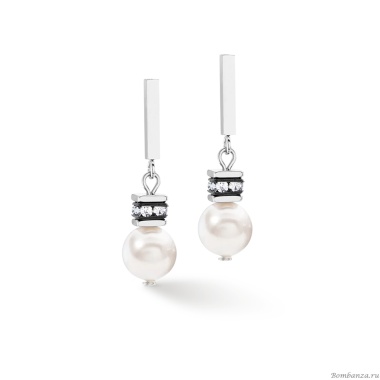 Серьги Coeur de Lion, White-Silver, 4081/21-1417 Серьги Coeur de Lion, White-Silver, 4081/21-1417