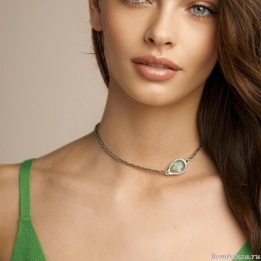 Колье VIDDA, Bloom, с австрийским кристаллом, VD23-01716 зеленый