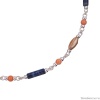 Колье Lanzerotti, Alba, дюмортьерит, перламутр и агат, LZ-24.02-021 синий