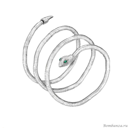 Браслет-колье Moon Paris, в форме змеи, с кристаллами, Mo-Y24.11-077 серебристый Браслет-колье Moon Paris, в форме змеи, с кристаллами, Mo-Y24.11-077 серебристый