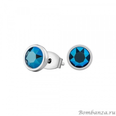 Пусеты Fiore Luna, Crystal Metallic Blue