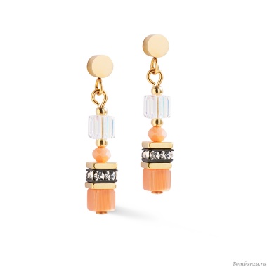 Серьги Coeur de Lion, Orange, 4565/21-0200 Серьги Coeur de Lion, Orange, 4565/21-0200