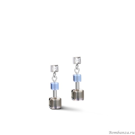 Серьги Coeur de Lion, Crystals Blue 5026/21-0700. Германия