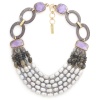 Колье Nature Bijoux, Lavender, ракушки Capiz,жемчуг, лабрадорит, дерево, NB25.1-15-43460 сиреневый