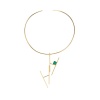 Колье Katerina Vassou, Cameron, гривна с малахитом, KV23-306476G зеленый