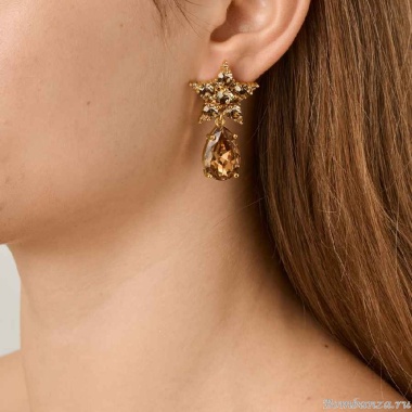 Серьги Dyrberg Kern, HYDRA SG GOLDEN, 450033 Серьги Dyrberg Kern, HYDRA SG GOLDEN, 450033