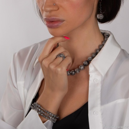 Кольцо Lanzerotti, Draghi, яшма, кристаллы, гематит, LZ-23.12-445 серый, 17,5 Кольцо Lanzerotti, Draghi, яшма, кристаллы, гематит, LZ-23.12-445 серый, 17,5