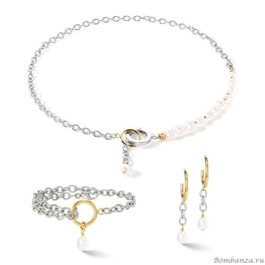 Серьги Coeur de Lion, bicolor, 1104/21-1426 Серьги Coeur de Lion, bicolor, 1104/21-1426