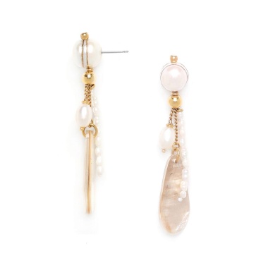 Серьги Nature Bijoux, Sweet Pearl, морская раковина, жемчуг, NB21.1-12-75403 бежевый