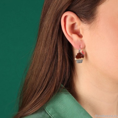 Серьги TARATATA, Chapardeuse, асимметричные,с цветной смолой, бусинами, TT-H24-07789-10M серебристый Серьги TARATATA, Chapardeuse, асимметричные,с цветной смолой, бусинами, TT-H24-07789-10M серебристый