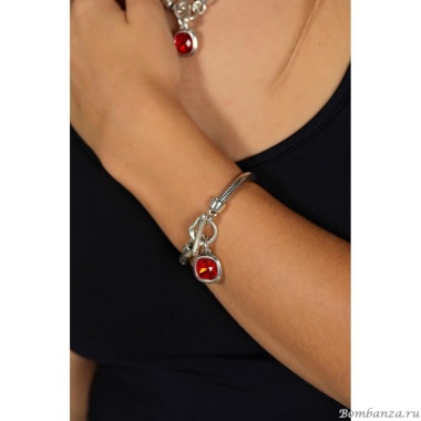 Браслет Ciclon, Solitario, с кристаллом Swarovski, CN-EMO112 красный, 21 Браслет Ciclon, Solitario, с кристаллом Swarovski, CN-EMO112 красный, 21