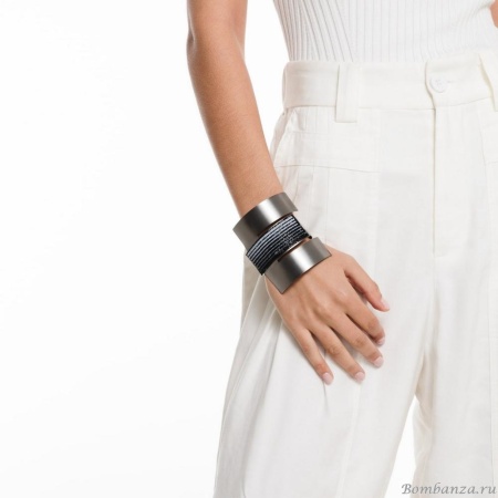 Браслет Katerina Vassou, Edelweiss, кафф, с кристаллами, KV24.1-309021B серебристый