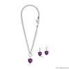 Комплект Coeur de Lion, Magic Crystal Amethyst, серьги и колье, 5054/10-20-0824 Комплект Coeur de Lion, Magic Crystal Amethyst, серьги и колье, 5054/10-20-0824