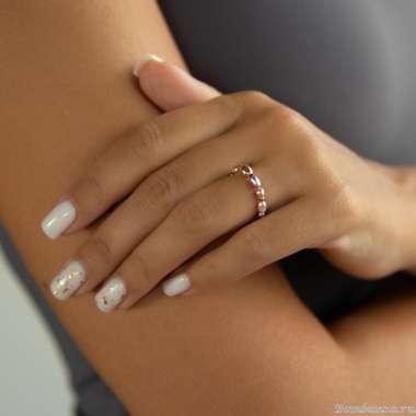 Кольцо Lanzerotti, Anne with an E, стрейч, с жемчугом, LZ-25.08-273 розовый