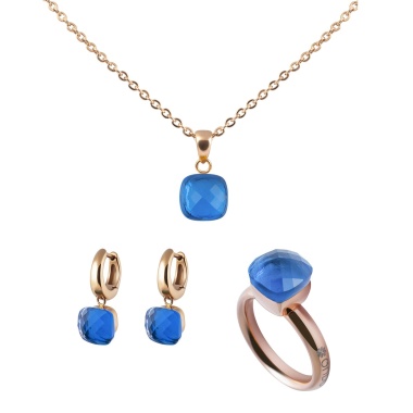 Кольцо Qudo, Firenze ocean 18.5 мм 612126 BL/RG Кольцо Qudo, Firenze ocean 18.5 мм 612126 BL/RG