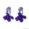 Серьги Nuance, фиалка с кристаллом, NFN-23.03-009 фиолетовый