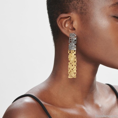 Серьги Katerina Vassou, Gersemi, перфорированный дизайн, KV23.2-302605G золотистый Серьги Katerina Vassou, Gersemi, перфорированный дизайн, KV23.2-302605G золотистый