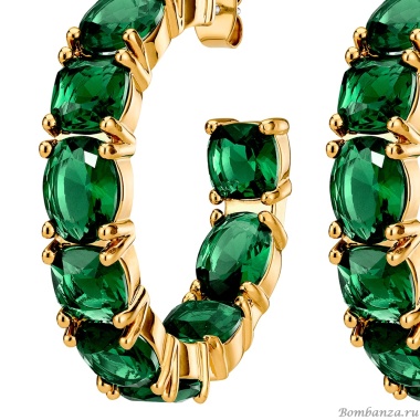 Серьги Dyrberg Kern, GRETIA SG EMERALD GREEN, 450085 Серьги Dyrberg Kern, GRETIA SG EMERALD GREEN, 450085