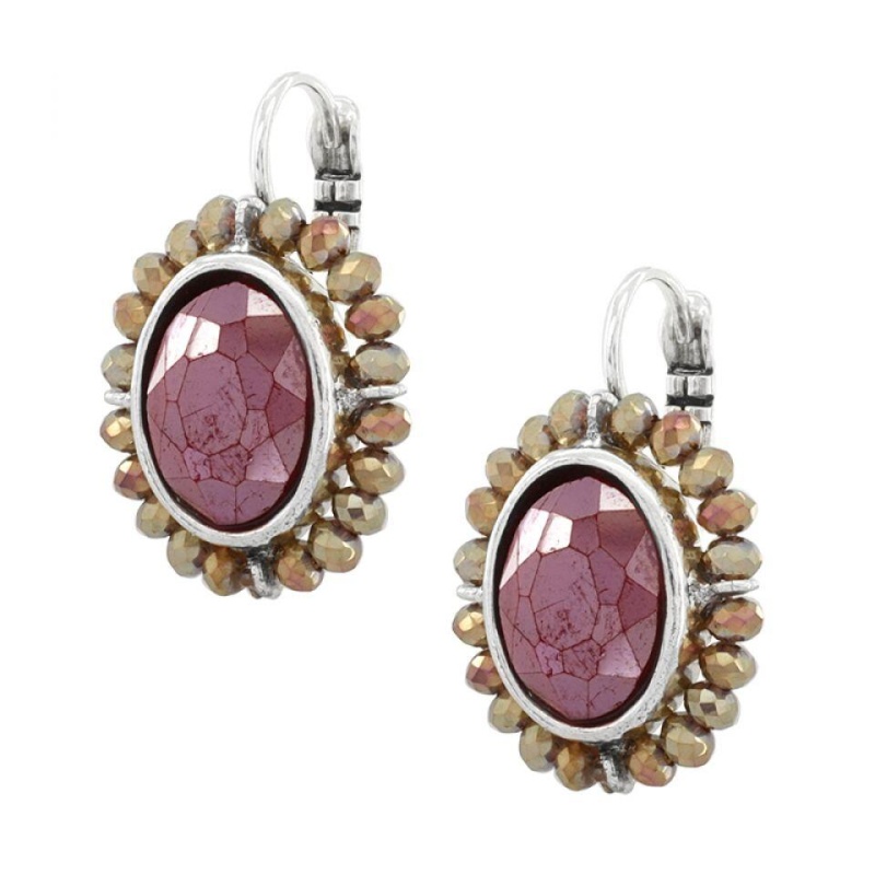 Серьги TARATATA, Ce Soir, серебристые, с бусинами и красными кристаллами, TT-H19-19727-103 Серьги TARATATA, Ce Soir, серебристые, с бусинами и красными кристаллами, TT-H19-19727-103