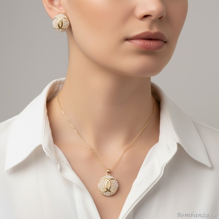 Комплект Fiore Luna, колье+серьги, SG208408E-001 G