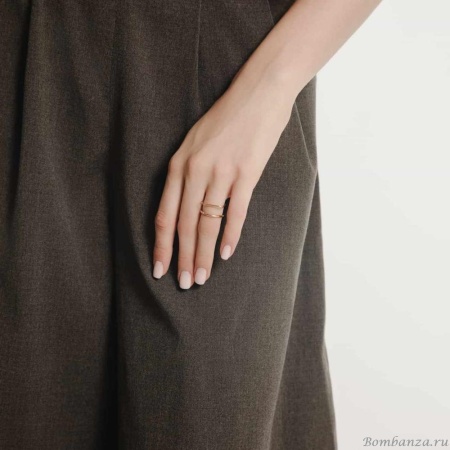 Кольцо Katerina Vassou, Stoop, разъемное, "геометрия", KV24.2-401311G золотистый