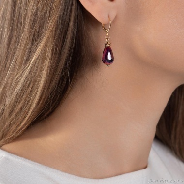 Серьги Lanzerotti, Alhambra, с кристаллом и гематитом, LZ-25.04-132 розовый Серьги Lanzerotti, Alhambra, с кристаллом и гематитом, LZ-25.04-132 розовый