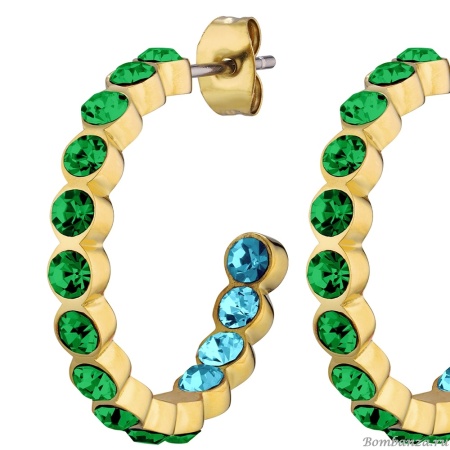 Серьги Dyrberg Kern, HOLLY SG GREEN, 390107